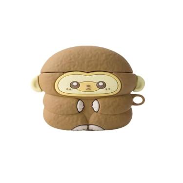 Imagem de Capa de fone de ouvido de carregamento sem fio compatível com Airpods Pro/Pro2, design de macaco animal fofo, capa protetora de corpo inteiro, acessórios de fones de ouvido de desenho animado para