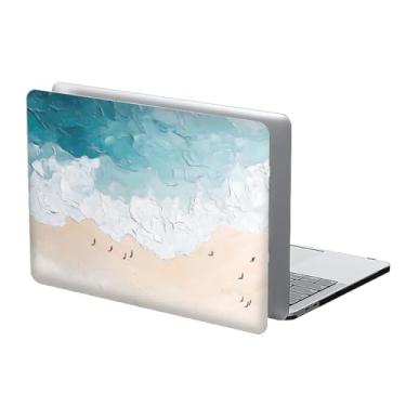 Imagem de COTAIL Compatível com MacBook Air 13 polegadas 2022 2021 2020 capa rígida de plástico para MacBook Air 13 polegadas, 13.3 Pro (A1706/A1708/A1989/A2159/A2289/A2338), areia branca e mar
