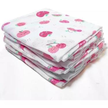 Imagem de Fralda De Pano Caricia Baby C/5 Un Rosa Sortido Feminino