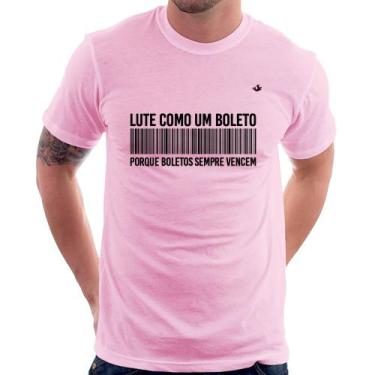 Imagem de Camiseta Lute como um boleto - Foca na Moda, Rosa bebê, G