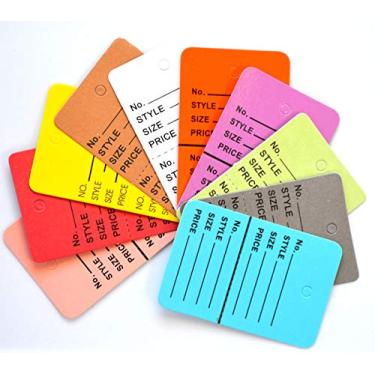 Imagem de 1000 cores Manila Marcação 2 peças de papel duro Unstrung tamanho da etiqueta de cupom 4,5 x 2,5 cm (várias cores)