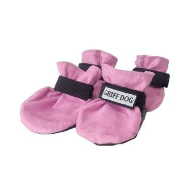 Imagem de Sapatinho Griff Dog para Cães Rosa - Tamanho 4