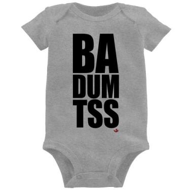 Imagem de Body Bebê BA DUM TSS - Foca na Moda, Cinza, M