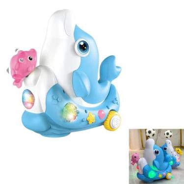 Imagem de Golfinho Sopra Bola Brinquedo Interativo Peixe Rosa  Amarelo - STORE S