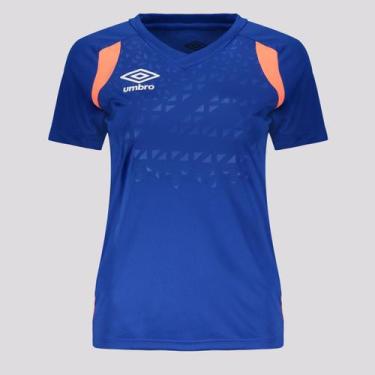 Imagem de Camisa Umbro Diamond Relief Feminina Azul, GG