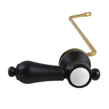 Imagem de Kingston Brass KTBPLS0 Alavanca de tanque de vaso sanitário Bel-Air para montagem lateral, preto fosco
