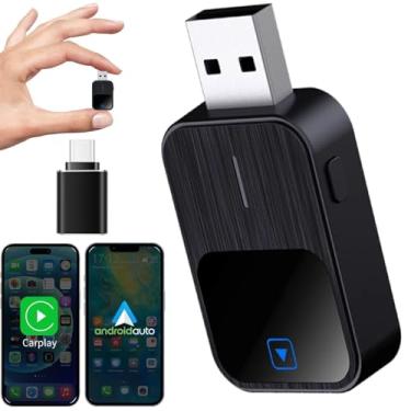 Imagem de Mini Android Auto Wireless Adapter&Wireless Carplay Adapter, Plug and Play, Instant Connection, Stable and Fast, USB Car Play Wireless Adapter for iPhone IOS 12+/Android 11+