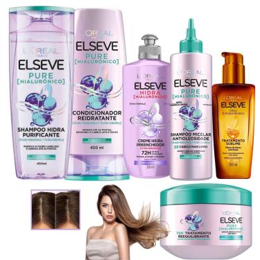 Imagem de Kit Elseve Pure Hialurônico Micelar Antioleosidade Óleo