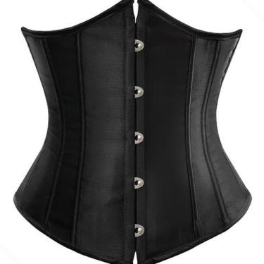 Imagem de Corset Underbust Cetim Espartilho Cinta Modeladora Afina Cintura - Mod