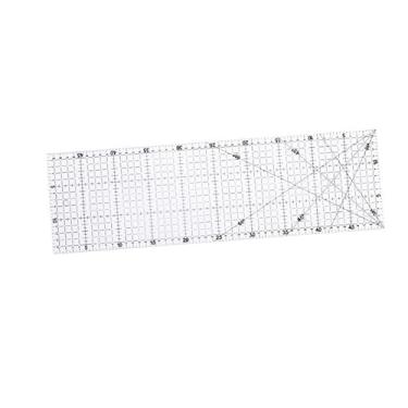 Imagem de Nishiyuenyi Régua de acrílico Régua de costura Régua de costura Easy Precision Cretting Modelo, 6 Inx20 in