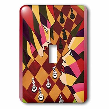 Imagem de 3dRose lsp_54896_1 Qualquer um dos jogadores de xadrez pode apreciar a concorrência, não apenas o jogo de tabuleiro, mas o jogo da vida, interruptor simples