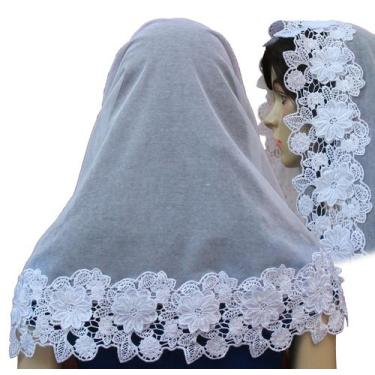 Imagem de Véus Ccb 3d Flores Renda Larga 9 Cm - Envio Imediato! - Portal do Véu,