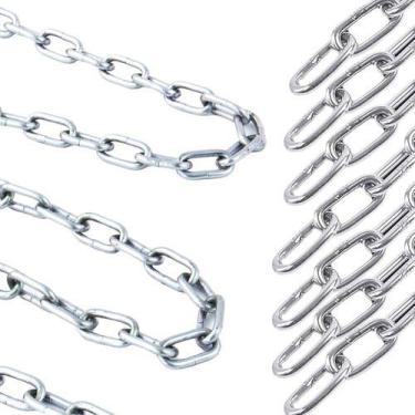 Imagem de Corrente Elo Curto 5 Mts Soldada Galvanizada 3 Mm Portão - STORE SHARK
