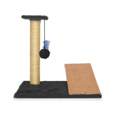 Imagem de Arranhador Gato Poste com Rampa Mola Maluca com Brinquedo Exclusivo - 