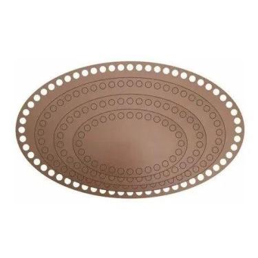 Imagem de Kit 4 Base Oval Tamanhos Diversos MDF Cru para Cesto Crochê Fio de Mal