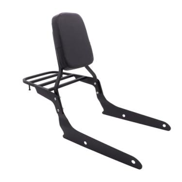 Imagem de Encosto Sissy Bar + com bagageiro compatível com/substituição para Honda Spirit VT750 C2 Shadow Phantom 750 Preto