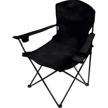 Imagem de Cadeira Dobrável Confort Plus Preto Suporta até 150kg  - Kala