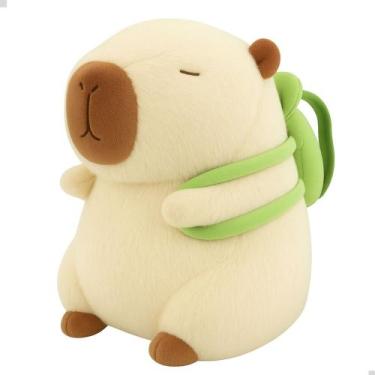 Imagem de Pelúcia Capivara Fofa com Mochila 22cm Super Macia e Antialérgica - To