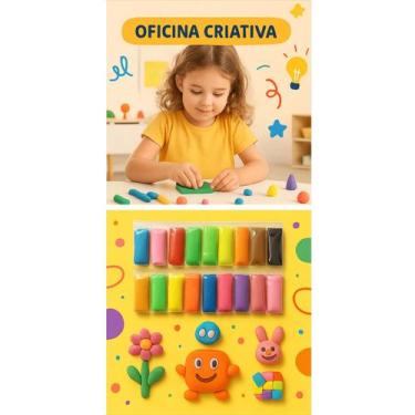 Imagem de Massa de EVA Colorida 20 Cores Make+ 250g Secagem Rápida - arts