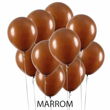 Imagem de Balão de Látex Marrom - 12 Polegadas - 24 Unidades