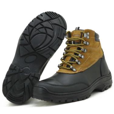 Imagem de Coturno adventure masculino trekking couro 246 castor - ATRON, 43, Mar