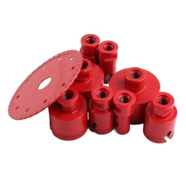 Imagem de Serra Copo de Diamante, Conjunto de Brocas de Núcleo de Diamante de Aço 45 Com Disco de Moagem de 125 Mm para Mármore