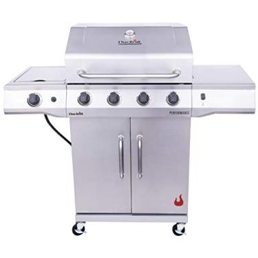 Imagem de Char-Broil Grelha a gás propano líquido 463354021 Performance 4 bocas estilo armário de 4 bocas, aço inoxidável