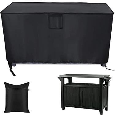 Imagem de UCARE Capa de mesa de preparação para ambientes externos compatível com 81 cm/132 cm Keter Unity XL mesa portátil para área externa/capa de armário de armazenamento resistente à prova d'água acessórios para grelha de cozinha pátio
