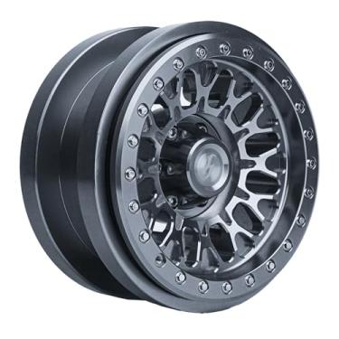 Imagem de BeaxTurbo Racing Upgrade Parts CNC 2.9''Aluminum Bead Lock Wheel for Axial SCX6 Trail Honcho 1/6 1pcs (Gray)