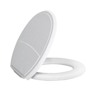 Imagem de Assento Sanitário Almofadado Tampa Vaso Classic Oval Universal Redondo