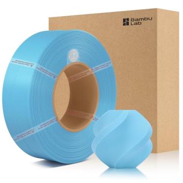 Imagem de 3DTOOLS Refil de filamento básico PLA de bambu de 1,75 mm, alta dureza, alta velocidade e fácil impressão, ecológico com RFID para Bambu Lab A1, A1MINI, X1, P1 AMS 1KG +/- 0,03 mm (sem carretel) azul