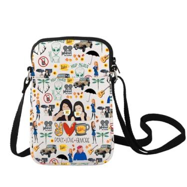 Imagem de LEVLO Bolsa tiracolo engraçada Luke's Fans Gift Peace Love Luke's Shoulder Bag Lorelai Luke's Merch, Luke's C Bag