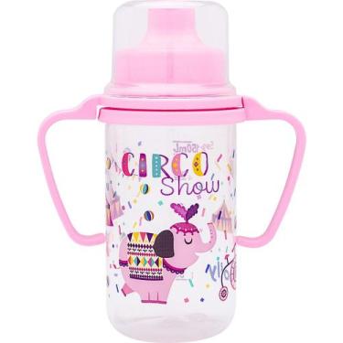 Imagem de Copo educativo lolly tip 150ml com alca rosa bico rigido ergonômico
