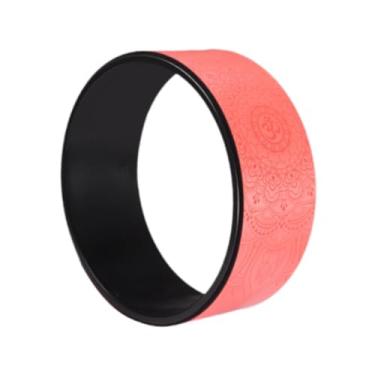 Imagem de Vaveren Roda de ioga para exercícios de flexão para trás, ferramenta de treinamento, rolo de 32 cm, aumenta a flexibilidade, equipamento de alongamento para, Rosa