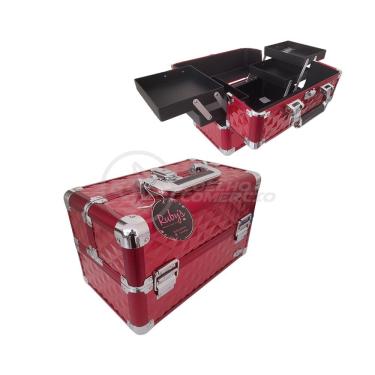 Imagem de Maleta De Maquiagem E Joias Ruby's Organizadora Completa Fs-1160mc Profissional - Vermelho
