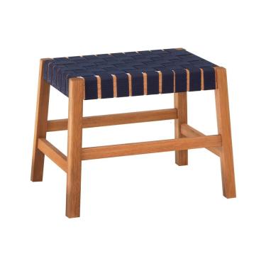 Imagem de Puff Baixo Fita Garden Natural-azul