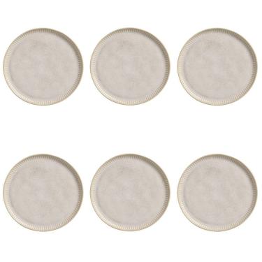 Imagem de Conjunto De Pratos Rasos 06 Peças Linhas Latte Porto Brasil