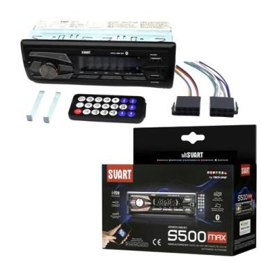 Imagem de Rádio Som Automotivo Com Visor Mp3 S500Max Bluetooth Usb 90W - Svart