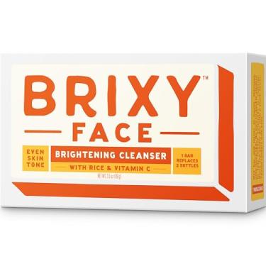 Imagem de BRIXY Sabonete Facial Esfoliante Para Um Tom De Pele Uniforme, Pó Arroz E Vitamina C, Ceramida Niacinamida, Que Promovem Uma Barreira Saudável, Sem Sabão, Vegano Com Ph Balanceado