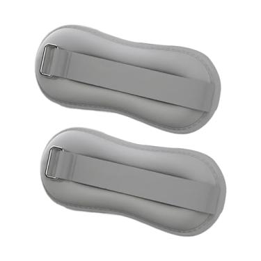 Imagem de Colaxi 2x Pesos de tornozelo Pesos de pulso Treino para mulheres Homens e crianças Alças de peso de perna para exercícios Aeróbica Fitness Treino, Cinza 0.3kg