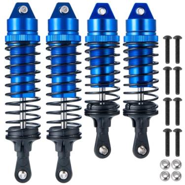 Imagem de WEFEINO RC Shocks Aluminum & Plastic RC Shock Absorber Damper Set Upgrade Parts for Tra-xxas 1/10 Slash 2WD Rustler 4X4 Stampede Hoss RC Car