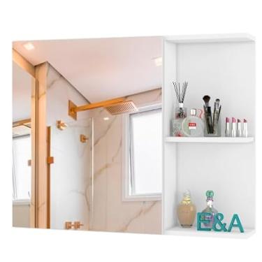 Imagem de Armario Espelheira Banheiro Jade 1203 Fundo Flexycollor Com Porta - Cor(Branco)
