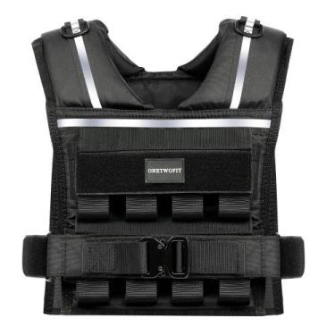 Imagem de Colete pesado ONETWOFIT ajustável de 1-16 kg para homens com refletor