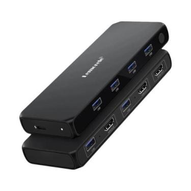 Imagem de Switch KVM USB 3.0 Lemorele - 2 Entradas e 4 Saídas para Teclado e Com