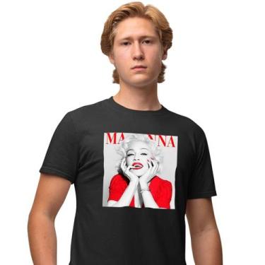 Imagem de Camisa Camiseta Masculina Estampada Madonna 100% Algodão Fio 30.1 Pent