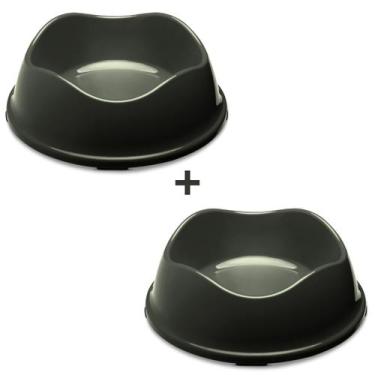 Imagem de Kit 2 Potes Comedouro Bebedouro Ração Água Gato Pet 550ML - Stark Pet,