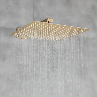Imagem de TINICO Ducha Inox Chuveiro 30X30CM Acessório Do Banheiro ，Ouro