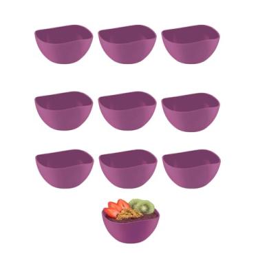 Imagem de Genérico, Tigela Bowl Jogo de Sobremesa Cremeira Pote Roxo Magenta 10un