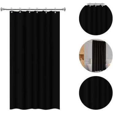 Imagem de Cortina Para Box Banheiro Em Vinil Lisa 1,38 X 1,98 Metros Várias Core