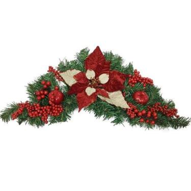 Imagem de Enfeite decorativo porta arranjo c/ fruta e flor 60cm - niazitex, Únic